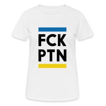 FCK PTN No war Ukraine Russia against war - Women's Breathable T-Shirt - white - Front - AI Model Female 172 dark (172cm)