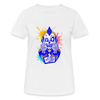 Skull Dude - Frauen T-Shirt atmungsaktiv - Weiß - Vorne - AI Model Female 172 dark (172cm)
