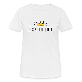 Foot Care Queen | Funny saying foot care - Women's Breathable T-Shirt - white - Front - AI Model Female 172 dark (172cm)