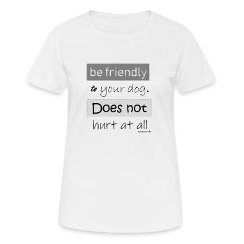 be friendly 2 - Women's Breathable T-Shirt - white - Front - AI Model Female 172 dark (172cm)
