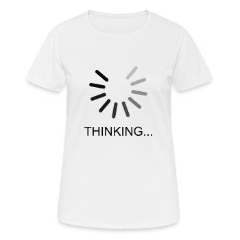 Balises de charge thinking Indicateur de charge Cadeau - T-shirt respirant Femme - blanc - Devant - AI Model Female 172 dark (172cm)