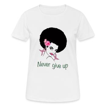 Octobre rose sensibilisation cancer du sein - T-shirt respirant Femme - blanc - Devant - AI Model Female 172 dark (172cm)