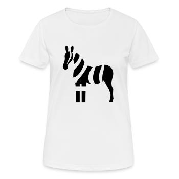 zebre - T-shirt respirant Femme - blanc - Devant - AI Model Female 172 dark (172cm)