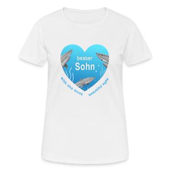 meilleur fils - T-shirt respirant Femme - blanc - Devant - AI Model Female 172 dark (172cm)