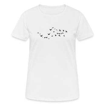 Birds - Oiseaux - T-shirt respirant Femme - blanc - Devant - AI Model Female 172 dark (172cm)