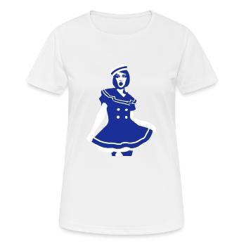 Pop Art - Maritime sexy Seemannsbraut - Frauen T-Shirt atmungsaktiv - Weiß - Vorne - AI Model Female 172 dark (172cm)