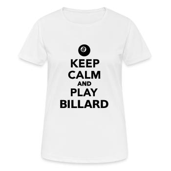 Billard - Frauen T-Shirt atmungsaktiv - Weiß - Vorne - AI Model Female 172 dark (172cm)