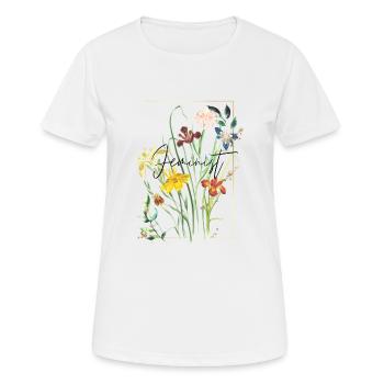 Féministe - T-shirt respirant Femme - blanc - Devant - AI Model Female 172 dark (172cm)