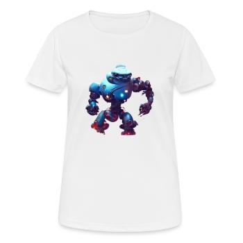 Android - Frauen T-Shirt atmungsaktiv - Weiß - Vorne - AI Model Female 172 dark (172cm)