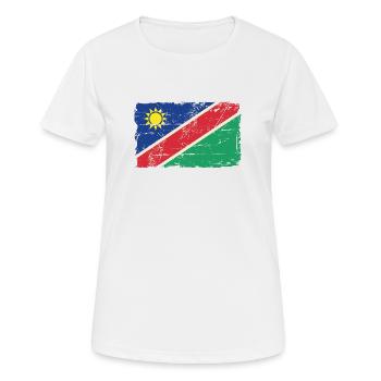 Namibia Flag - Frauen T-Shirt atmungsaktiv - Weiß - Vorne - AI Model Female 172 dark (172cm)