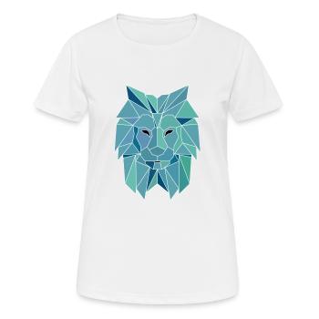 Polygone Lion - T-shirt respirant Femme - blanc - Devant - AI Model Female 172 dark (172cm)
