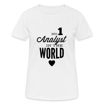 Der beste Analyst der Welt - Frauen T-Shirt atmungsaktiv - Weiß - Vorne - AI Model Female 172 dark (172cm)