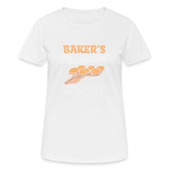 Baker’s Assistant I Put The Bun In The Oven - T-shirt respirant Femme - blanc - Devant - AI Model Female 172 dark (172cm)