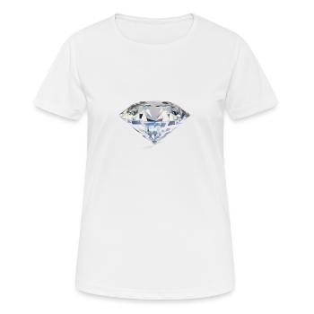 diamant - Frauen T-Shirt atmungsaktiv - Weiß - Vorne - AI Model Female 172 dark (172cm)