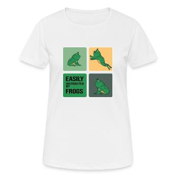 Frosch Froschsammlung Frog-Party - Frauen T-Shirt atmungsaktiv - Weiß - Vorne - AI Model Female 172 dark (172cm)