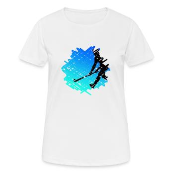 Articles de fans de hockey sur gazon « Blue Hockey-art » - T-shirt respirant Femme - blanc - Devant - AI Model Female 172 dark (172cm)