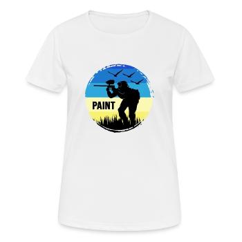 Paintball Paintball Joueur Gotcha-world - T-shirt respirant Femme - blanc - Devant - AI Model Female 172 dark (172cm)