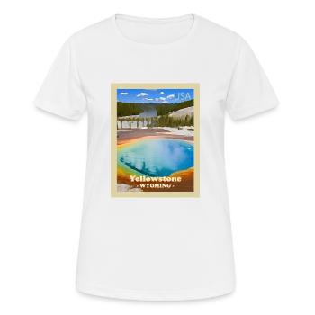 Yellowstone National Park - Women's Breathable T-Shirt - white - Front - AI Model Female 172 dark (172cm)