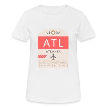 Flughafen Atlanta 1950 - Frauen T-Shirt atmungsaktiv - Weiß - Vorne - AI Model Female 172 dark (172cm)