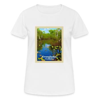 Everglades-Nationalpark - Frauen T-Shirt atmungsaktiv - Weiß - Vorne - AI Model Female 172 dark (172cm)