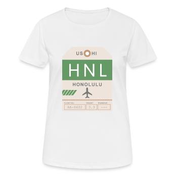 Flughafen Honolulu 1950 - Frauen T-Shirt atmungsaktiv - Weiß - Vorne - AI Model Female 172 dark (172cm)