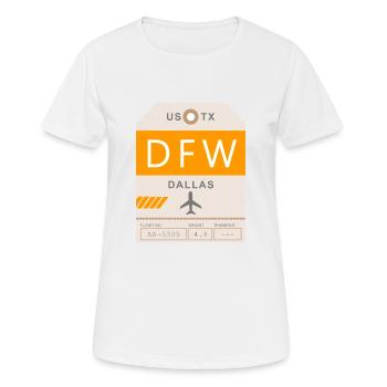 Flughafen Dallas 1950 - Frauen T-Shirt atmungsaktiv - Weiß - Vorne - AI Model Female 172 dark (172cm)