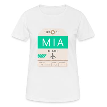 Flughafen Miami 1950 - Frauen T-Shirt atmungsaktiv - Weiß - Vorne - AI Model Female 172 dark (172cm)