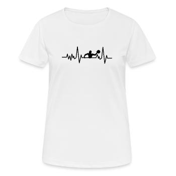 Wasserball Heartbeat Wasserball - Frauen T-Shirt atmungsaktiv - Weiß - Vorne - AI Model Female 172 dark (172cm)