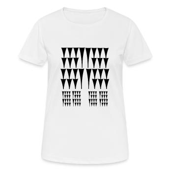 Außergewöhnliches Design - Frauen T-Shirt atmungsaktiv - Weiß - Vorne - AI Model Female 172 dark (172cm)