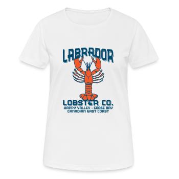 Labrador Lobster Co. - Frauen T-Shirt atmungsaktiv - Weiß - Vorne - AI Model Female 172 dark (172cm)