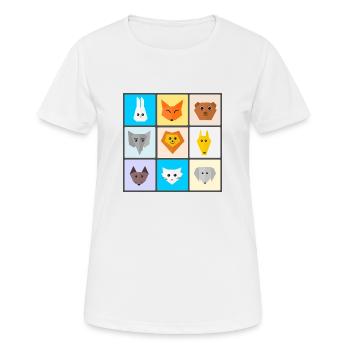 Tiere - Frauen T-Shirt atmungsaktiv - Weiß - Vorne - AI Model Female 172 dark (172cm)
