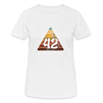 Life Universe Everything 42 Answer - Women's Breathable T-Shirt - white - Front - AI Model Female 172 dark (172cm)