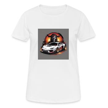 JDM Sportcar Tuning Driftcar Car Gift PS - Women's Breathable T-Shirt - white - Front - AI Model Female 172 dark (172cm)