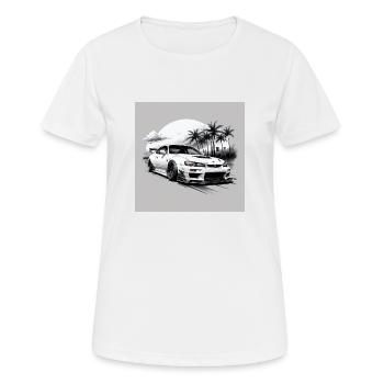 JDM Sportcar Tuning City Drift Highway Cadeau - T-shirt respirant Femme - blanc - Devant - AI Model Female 172 dark (172cm)