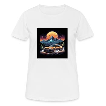JDM Sportcar tuning Driftcar Voiture Cadeau PS - T-shirt respirant Femme - blanc - Devant - AI Model Female 172 dark (172cm)