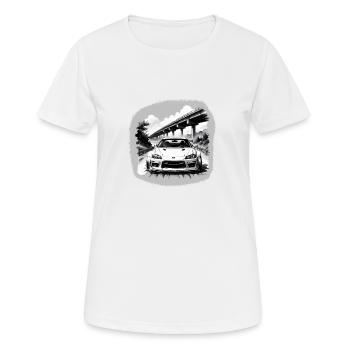 JDM Sportcar Tuning Driftcar Car Gift PS - Women's Breathable T-Shirt - white - Front - AI Model Female 172 dark (172cm)