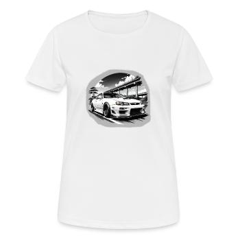 JDM Sportcar Tuning Driftcar Car Gift PS - Women's Breathable T-Shirt - white - Front - AI Model Female 172 dark (172cm)