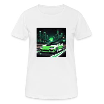 JDM Sportcar Tuning Driftcar Car Gift PS - Women's Breathable T-Shirt - white - Front - AI Model Female 172 dark (172cm)