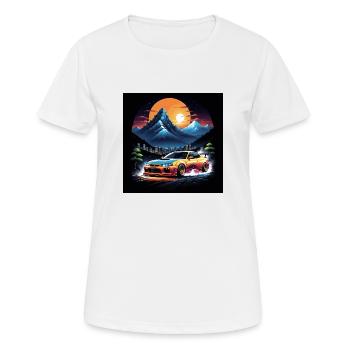 JDM Sportcar tuning Driftcar Voiture Cadeau PS - T-shirt respirant Femme - blanc - Devant - AI Model Female 172 dark (172cm)