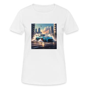 JDM Sportcar Tuning Driftcar Car Gift PS - Women's Breathable T-Shirt - white - Front - AI Model Female 172 dark (172cm)
