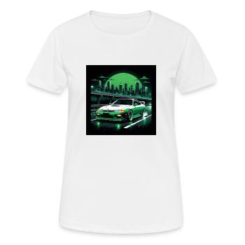 JDM Sportcar Tuning Driftcar Car Gift PS - Women's Breathable T-Shirt - white - Front - AI Model Female 172 dark (172cm)