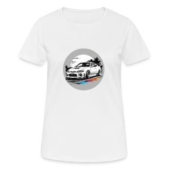 JDM Sportcar Tuning Driftcar Car Gift PS - Women's Breathable T-Shirt - white - Front - AI Model Female 172 dark (172cm)
