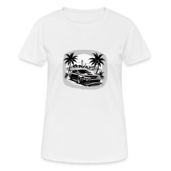 JDM Sportcar Tuning Driftcar Car Gift PS - Women's Breathable T-Shirt - white - Front - AI Model Female 172 dark (172cm)