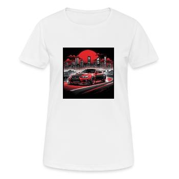 JDM Sportcar Tuning Driftcar Car Gift PS - Women's Breathable T-Shirt - white - Front - AI Model Female 172 dark (172cm)