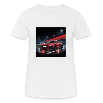 Sportcar Tuning Driftcar Voiture Cadeau PS Carlove - T-shirt respirant Femme - blanc - Devant - AI Model Female 172 dark (172cm)