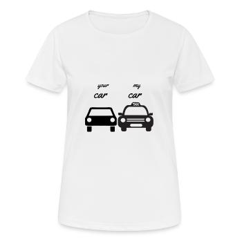 votre voiture - ma voiture - T-shirt respirant Femme - blanc - Devant - AI Model Female 172 dark (172cm)