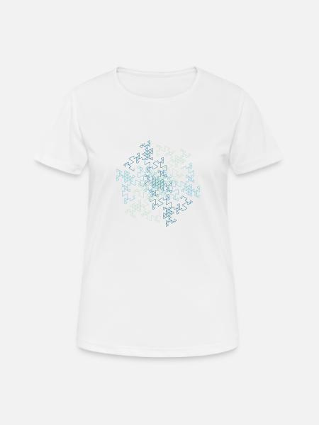 points-edges R7-3 blue circle - Frauen T-Shirt atmungsaktiv - Weiß