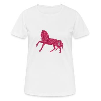 Pink Glitter Horse - Glittering horse Pink horses - Women's Breathable T-Shirt - white - Front - AI Model Female 172 dark (172cm)