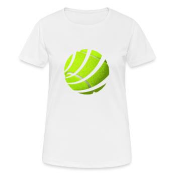 Tennisball - Frauen T-Shirt atmungsaktiv - Weiß - Vorne - AI Model Female 172 dark (172cm)