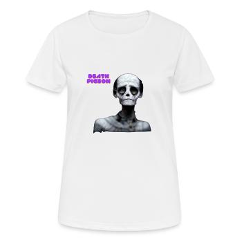 Death Pigeon - La nourriture va étirer la chair - T-shirt respirant Femme - blanc - Devant - AI Model Female 172 dark (172cm)